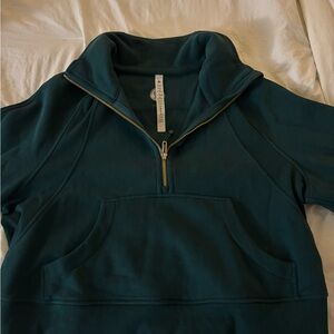 Lululemon Athletica Dark Green Quarter Zip Scuba